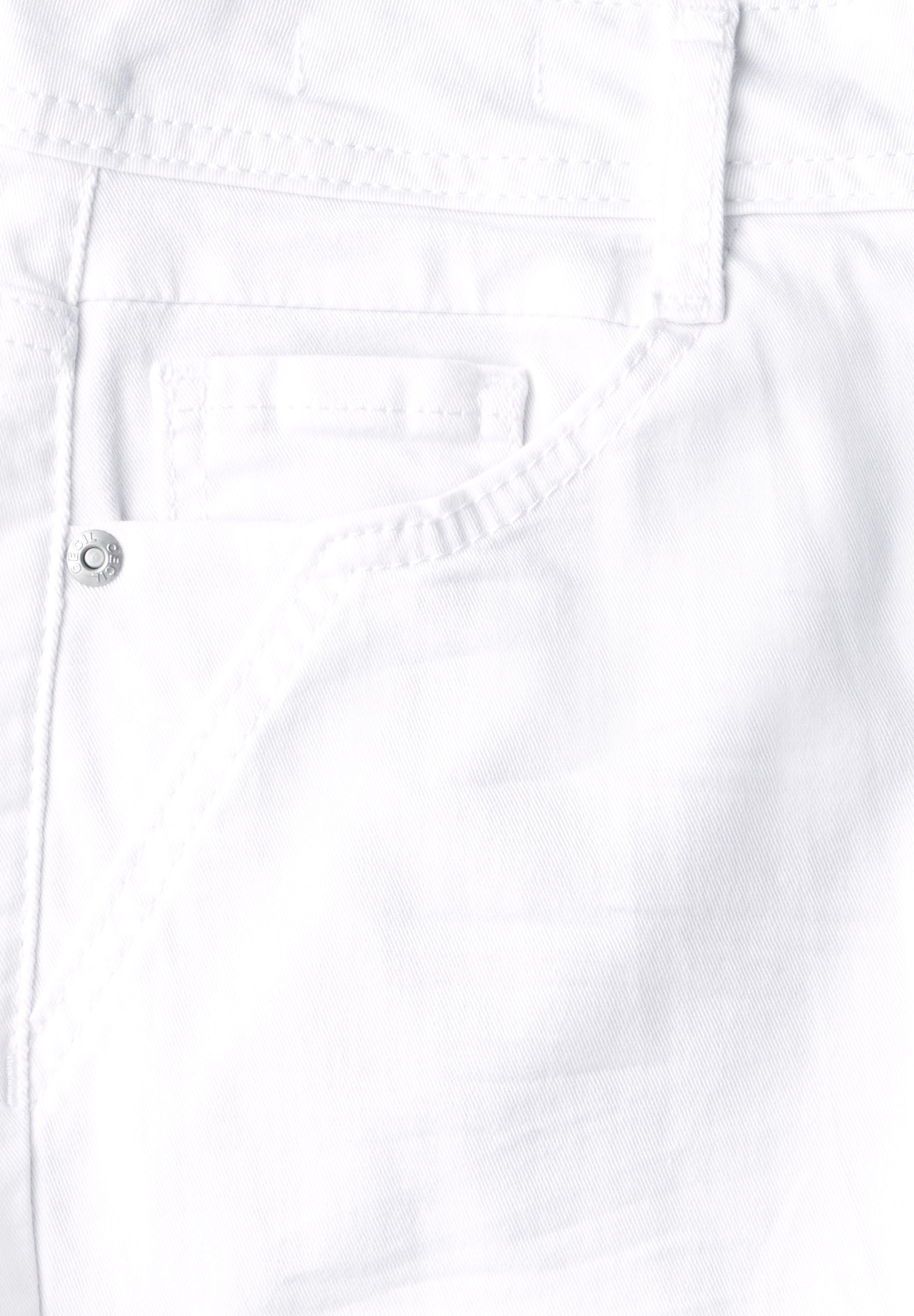 CECIL Jeanshose Toronto Damen High Waist Slim Fit white