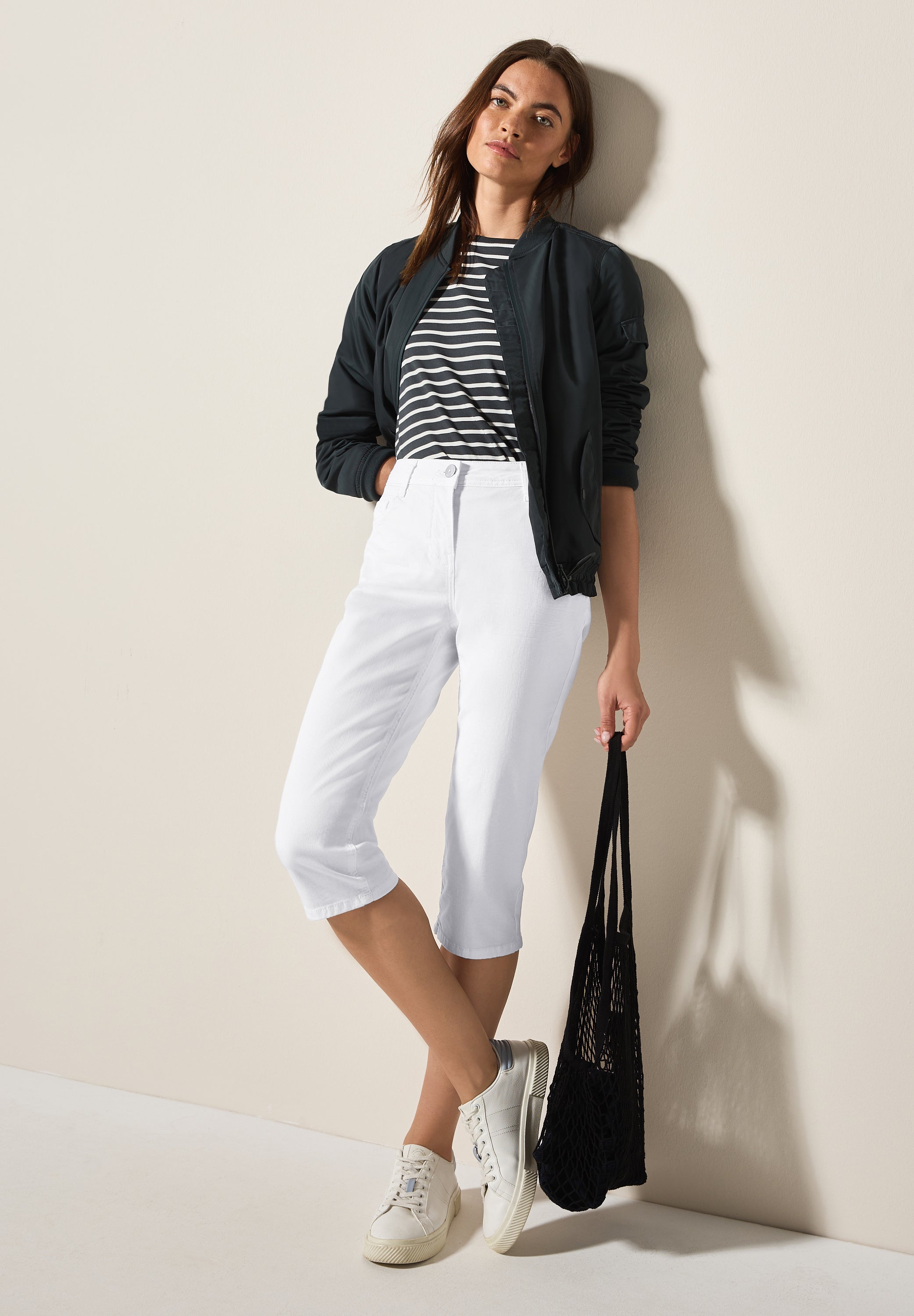 CECIL Jeanshose Toronto Damen High Waist Slim Fit white