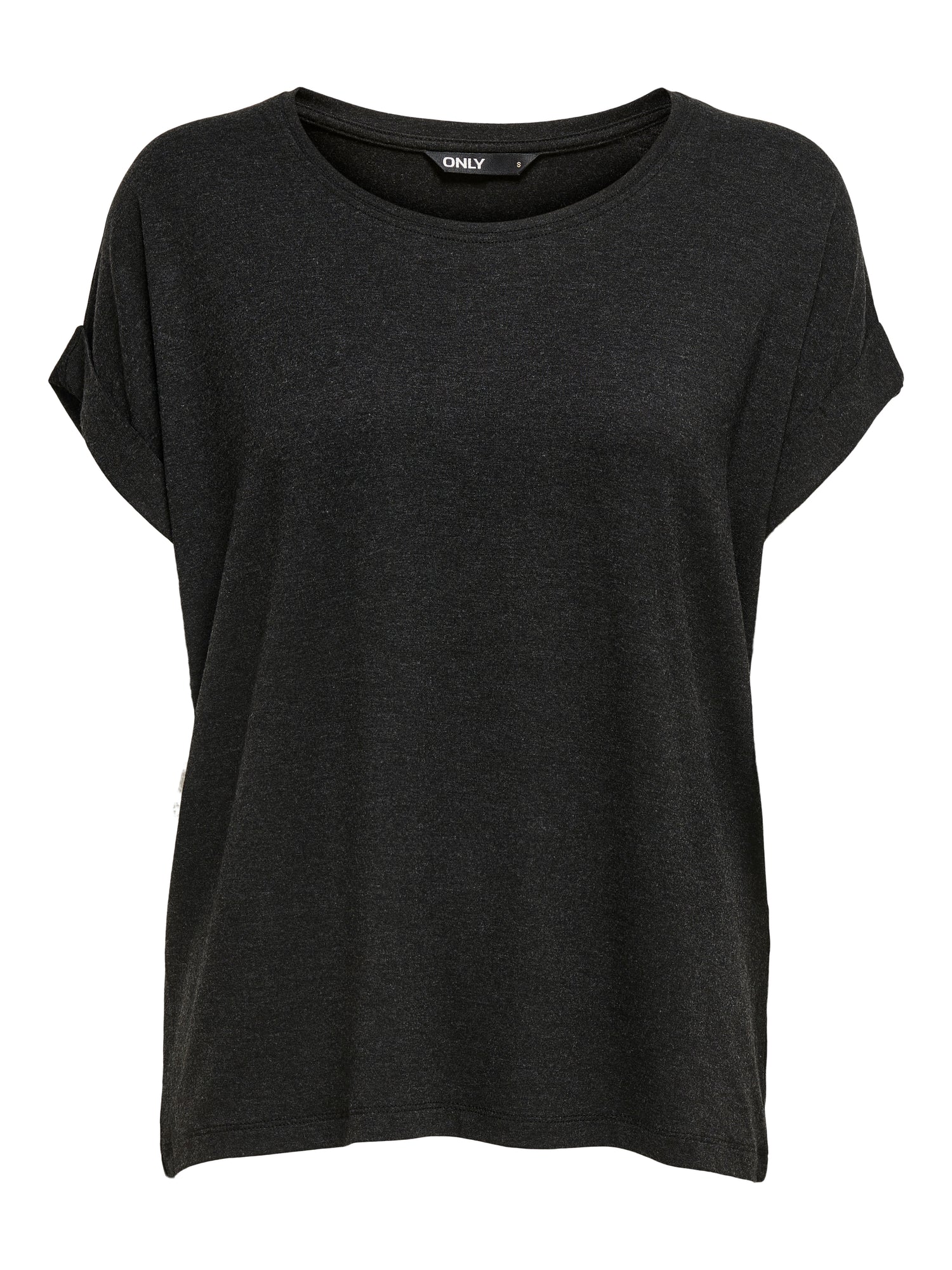 Bestseller Top Damen Rundhals Kurzarm Schwarz<br>