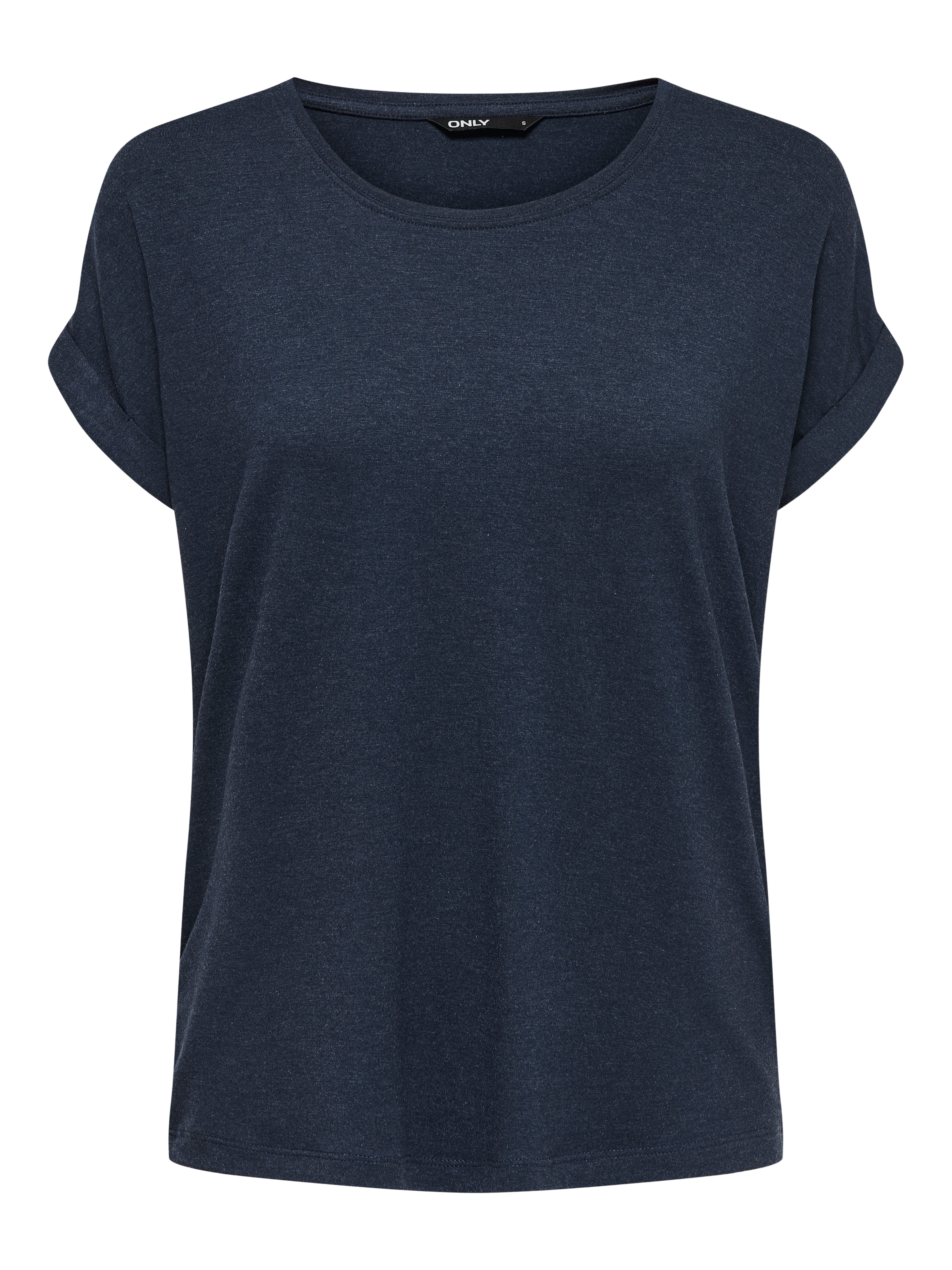 Bestseller Top Damen Rundhals Kurzarm Schwarz<br>