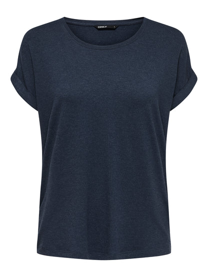 Bestseller Top Damen Rundhals Kurzarm Schwarz<br>