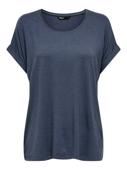 Bestseller Top Damen Rundhals Kurzarm Schwarz<br>