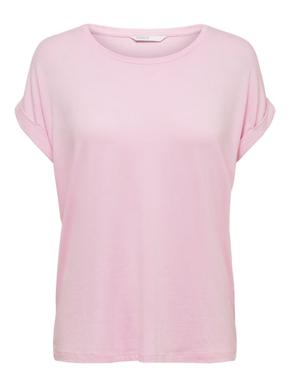 Bestseller Top Damen Rundhals Kurzarm Schwarz<br>