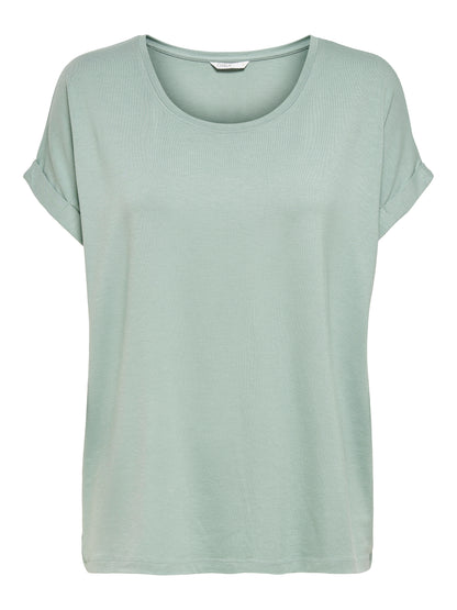 Bestseller Top Damen Rundhals Kurzarm Schwarz<br>