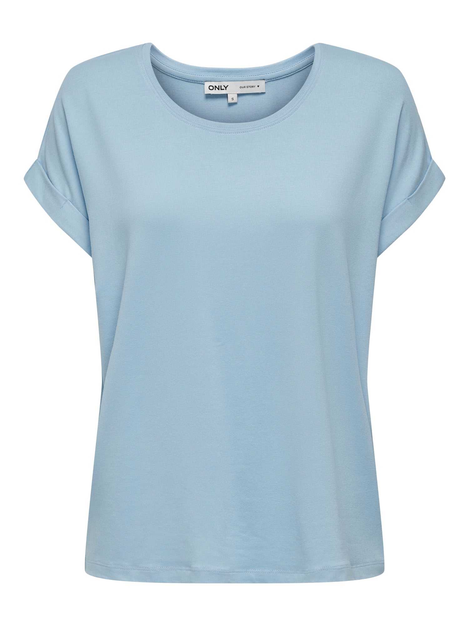 Bestseller Top Damen Rundhals Kurzarm Schwarz<br>