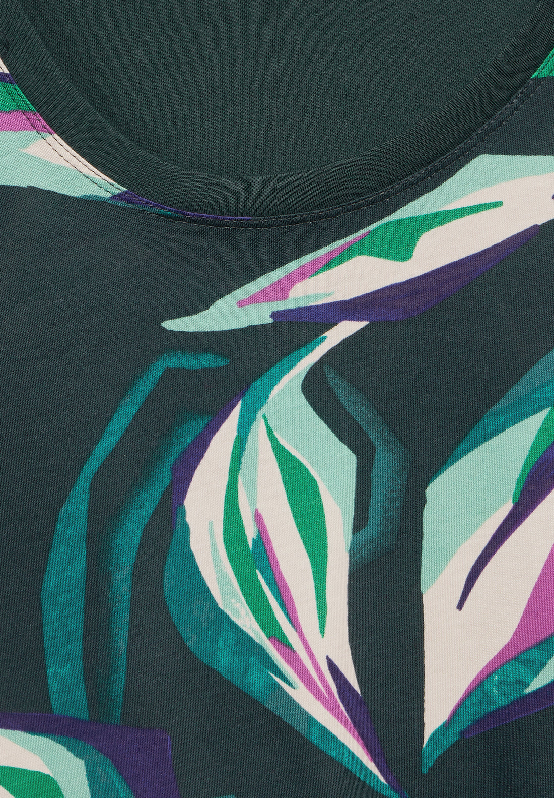 CECIL Ausbrenner T-Shirt Damen Grafischer Blätterprint