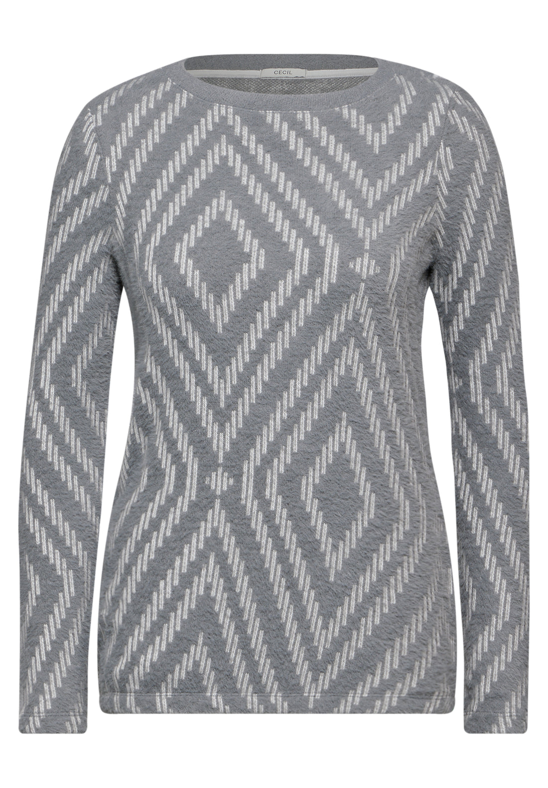 CECIL Langarmshirt Damen Grafisches Muster Bequem