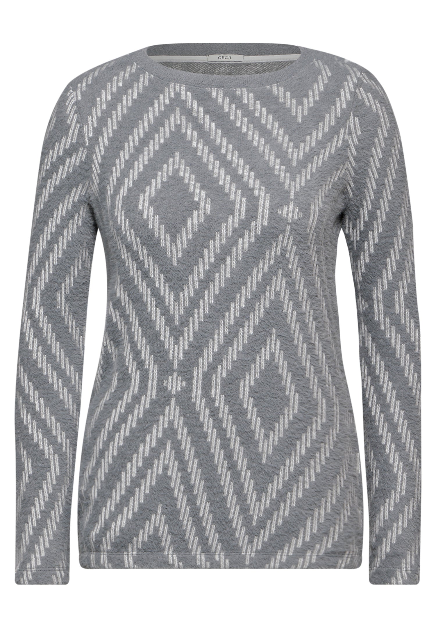 CECIL Langarmshirt Damen Grafisches Muster Bequem