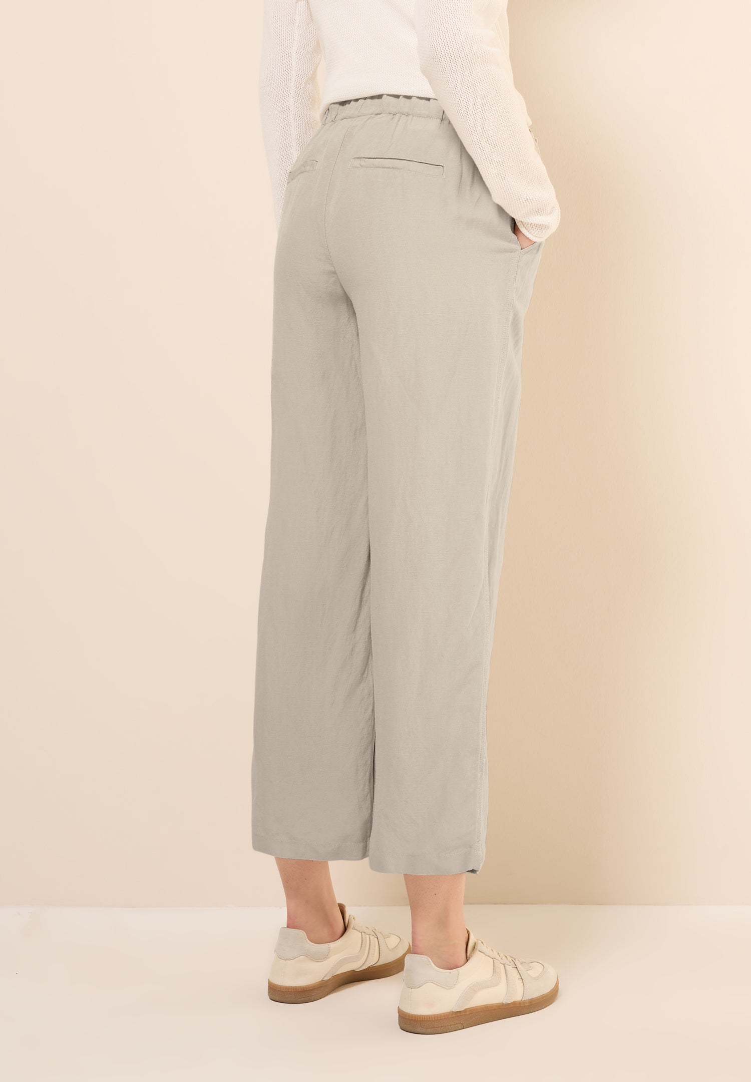 CECIL Loose Fit High Waist Damen Leinenhose