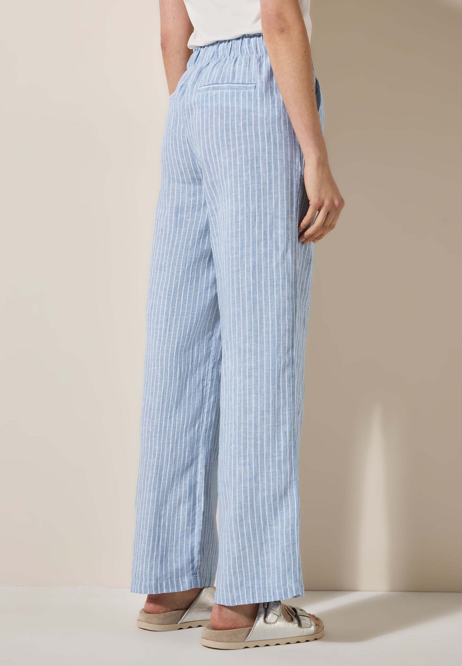 CECIL Leinenhose Damen Wide Legs High Waist Loose Fit
