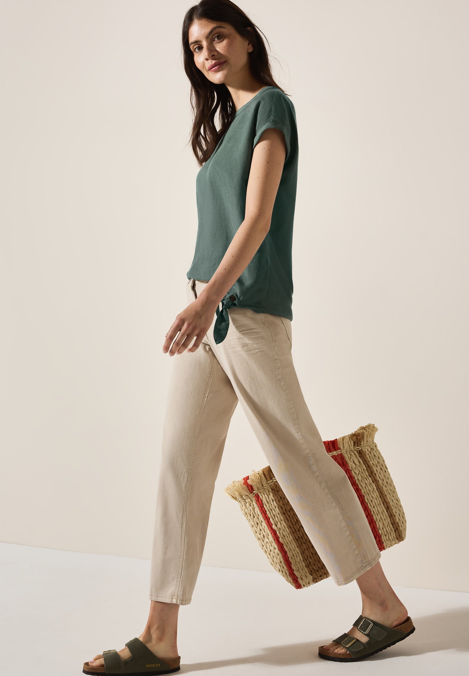 CECIL Sommerbluse Damen lässiger Look Knotendetail