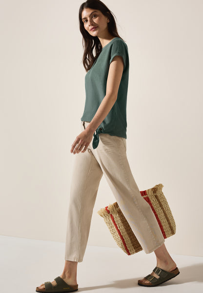 CECIL Sommerbluse Damen lässiger Look Knotendetail