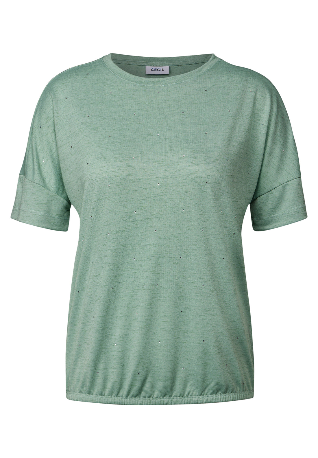 Cecil T-Shirt Damen Lockerer Schnitt Dekosteine