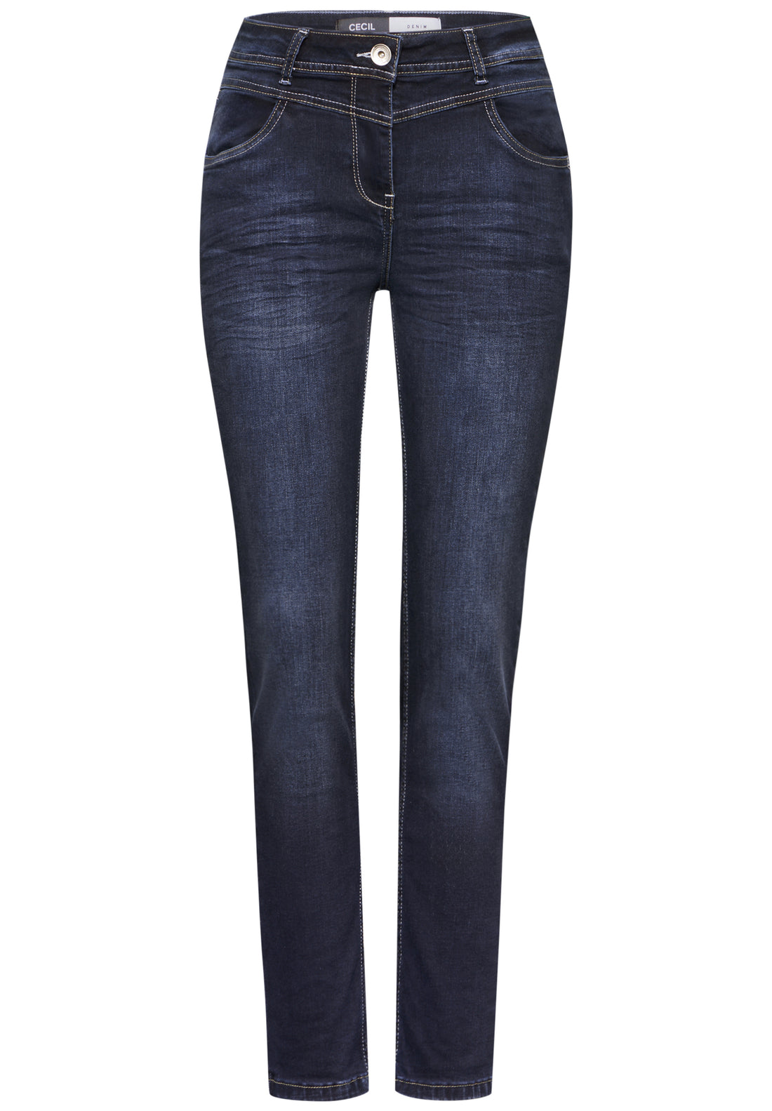 CECIL Slim Fit Jeans Damen High Waist Slim Legs Stretch Baumwollmix