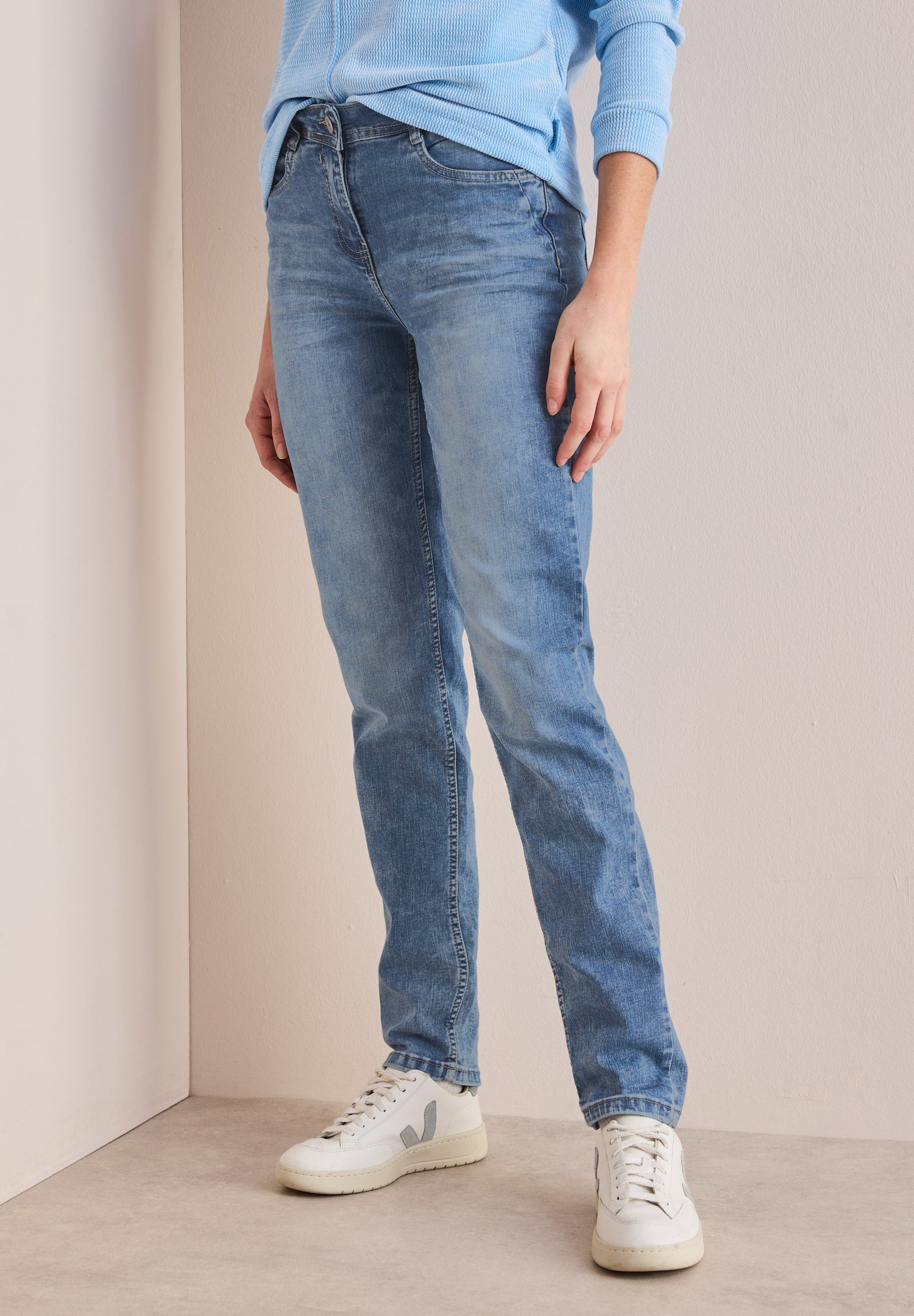 CECIL Slim Fit Jeans Damen High Waist Slim Legs Stretch Toronto