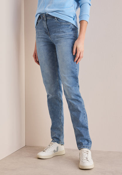 CECIL Slim Fit Jeans Damen High Waist Slim Legs Stretch Toronto