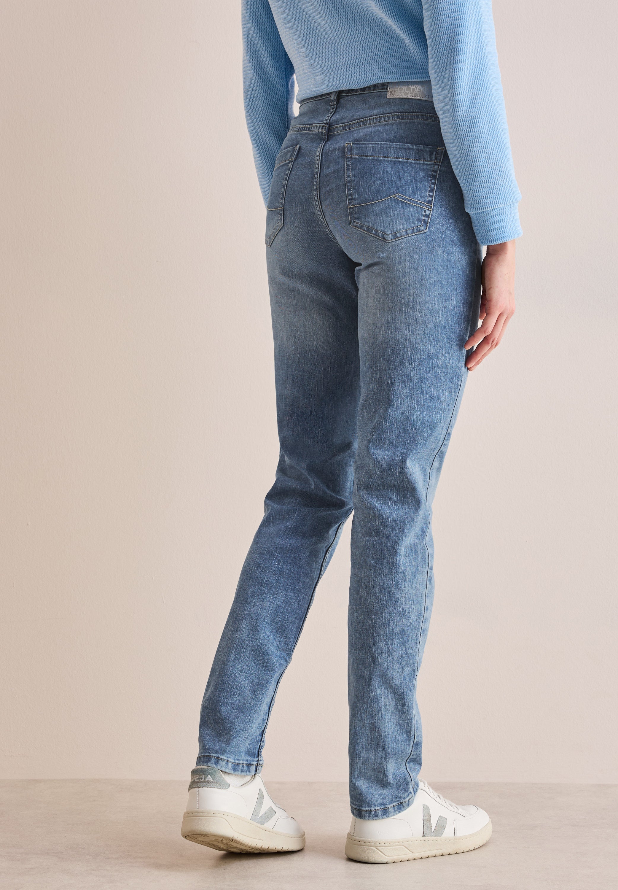 CECIL Slim Fit Jeans Damen High Waist Slim Legs Stretch Toronto