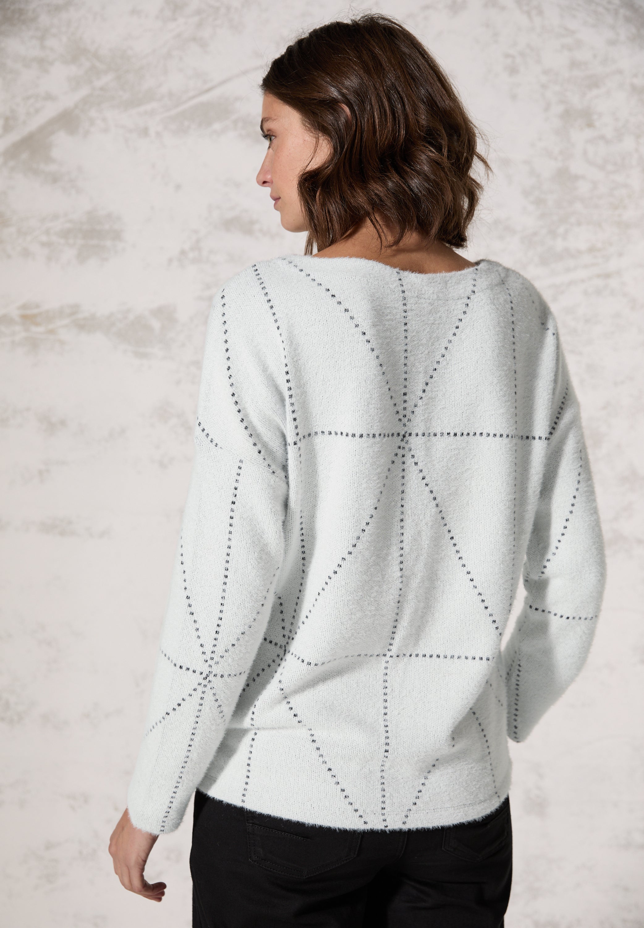 CECIL Langarmshirt Damen Kuscheliges Federgarn