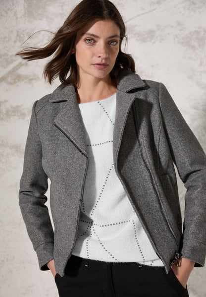 CECIL Langarmshirt Damen Kuscheliges Federgarn
