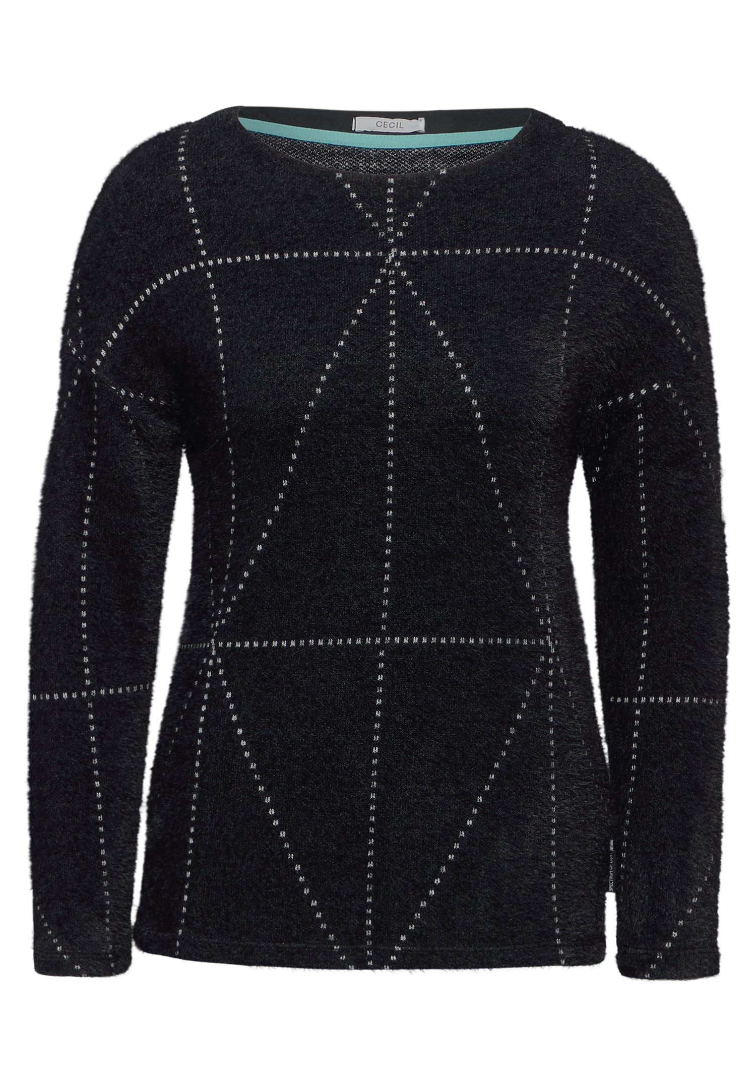 CECIL Langarmshirt Damen Kuscheliges Federgarn