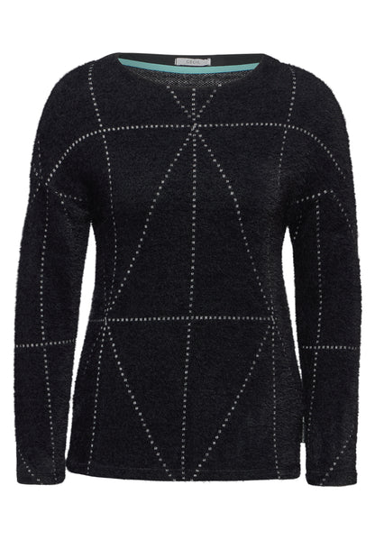CECIL Langarmshirt Damen Kuscheliges Federgarn