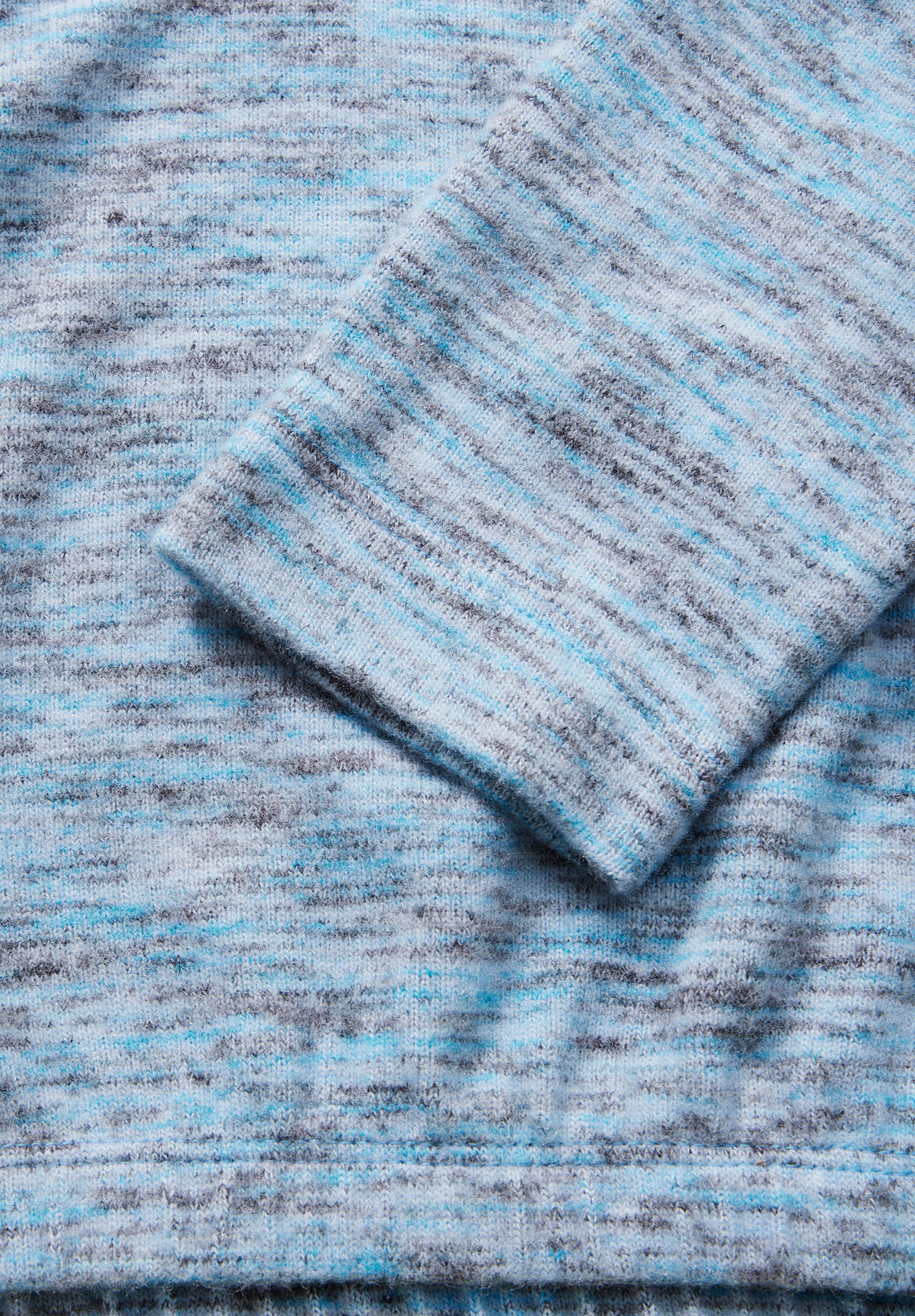 CECIL Langarm Damenshirt mit U-Boot-Ausschnitt und Melange-Look