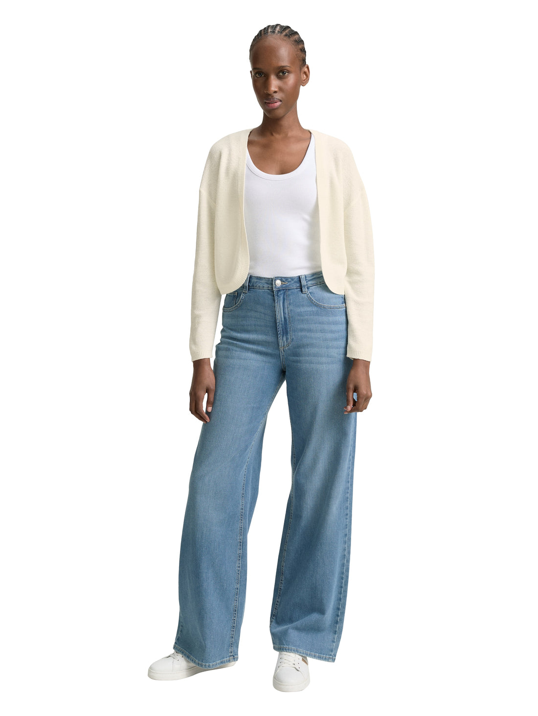 Tom Tailor Denim Strick-Bolero für Frauen mit überschnittener Schulternaht