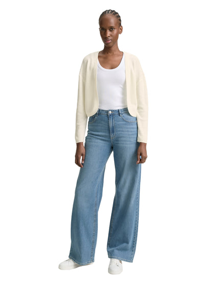 Tom Tailor Denim Strick-Bolero für Frauen mit überschnittener Schulternaht