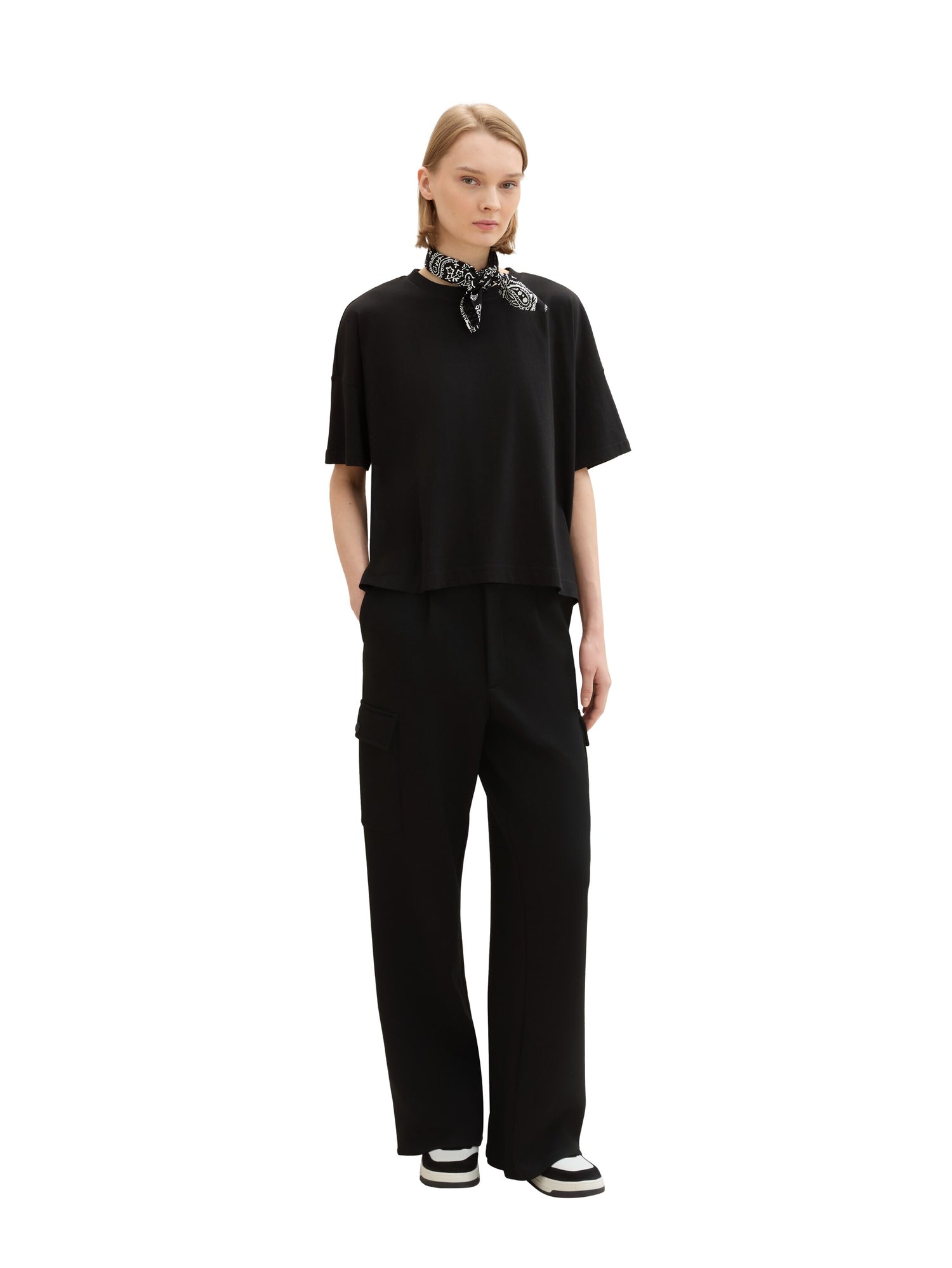 Tom Tailor Denim Oversized T-Shirt Erwachsene mit Rundhalsausschnitt