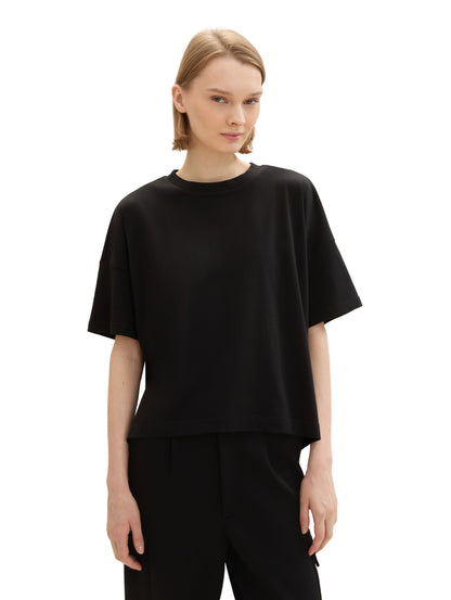Tom Tailor Denim Oversized T-Shirt Erwachsene mit Rundhalsausschnitt