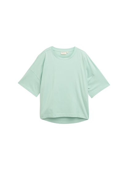 Tom Tailor Denim Oversized T-Shirt Erwachsene mit Rundhalsausschnitt