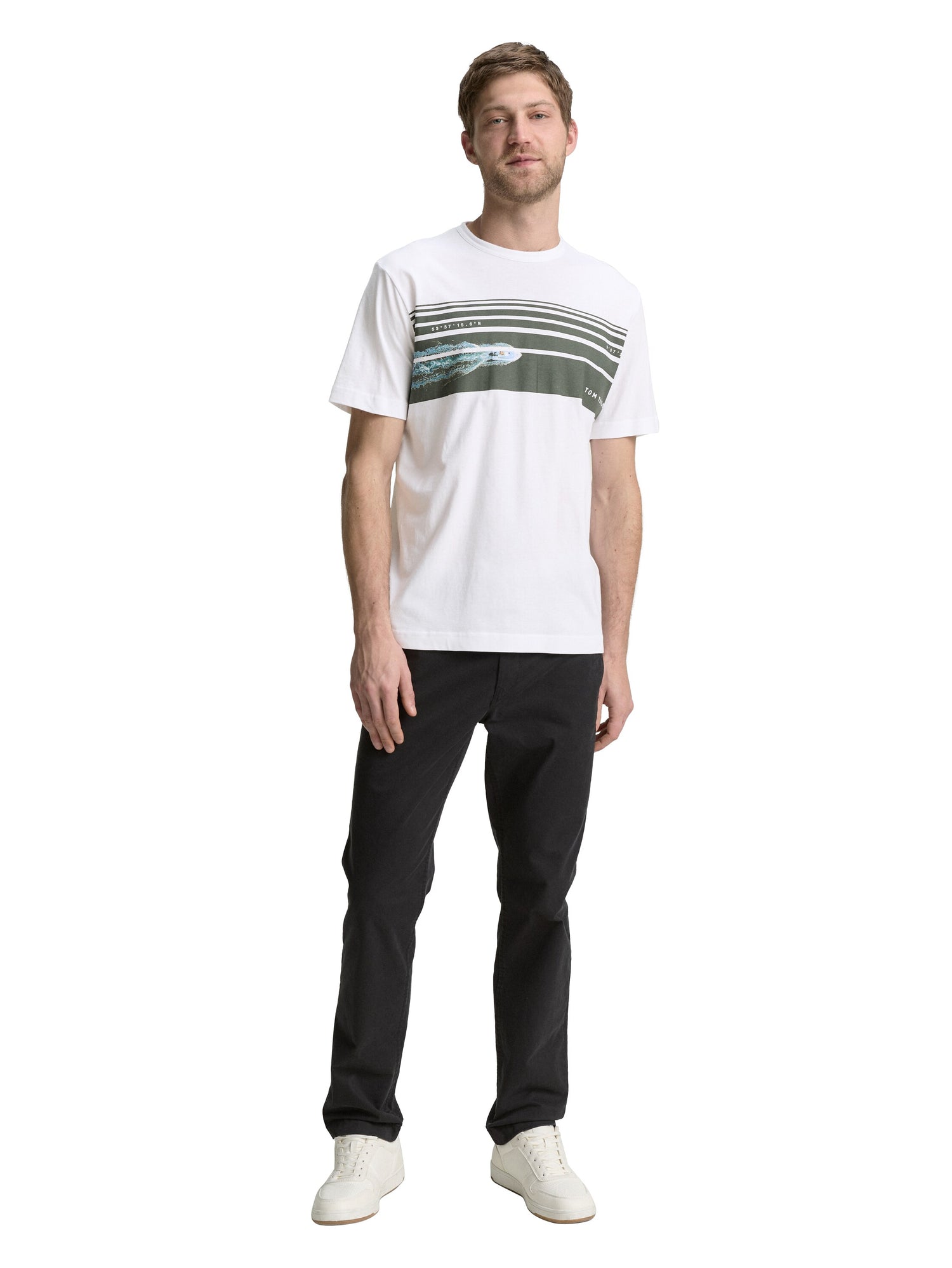 Tom Tailor Denim T-Shirt Erwachsene Männlich mit Foto-Print