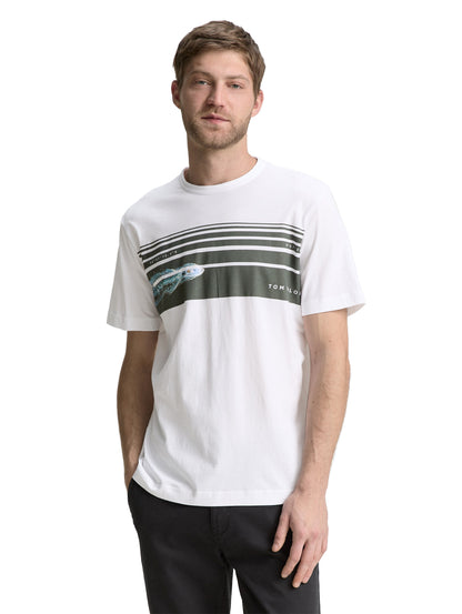 Tom Tailor Denim T-Shirt Erwachsene Männlich mit Foto-Print