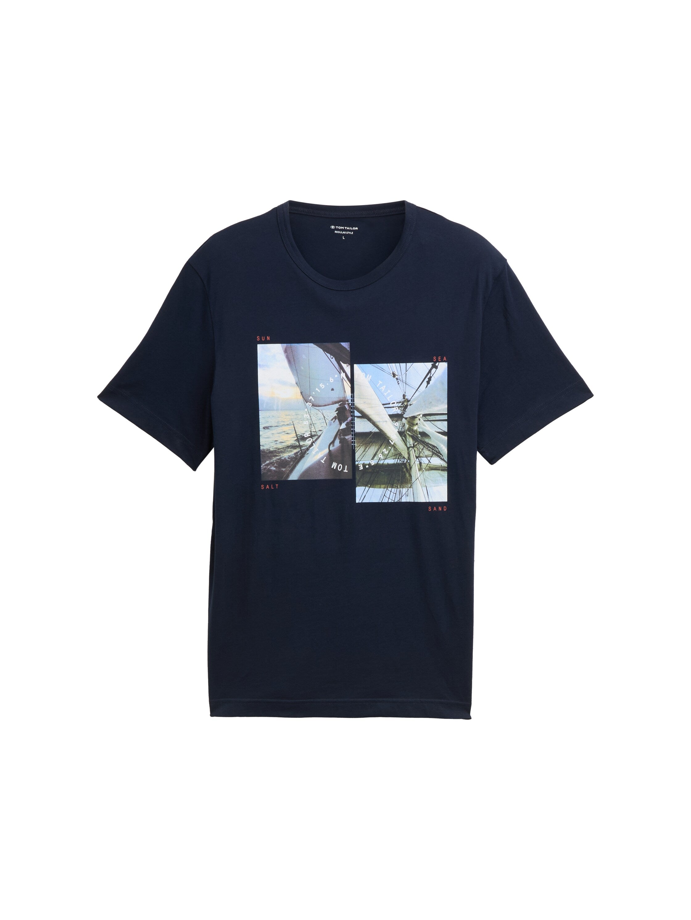 Tom Tailor Denim T-Shirt Erwachsene Männlich mit Foto-Print