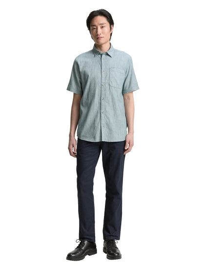 Tom Tailor Denim Baumwollhemd für Erwachsene Männer mit Chambray-Detail