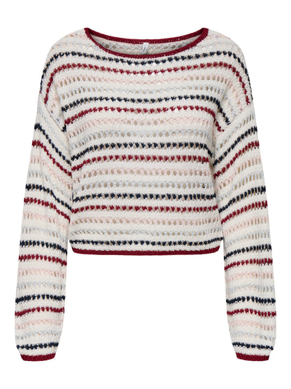 Bestseller Strickpullover Damen - Bequemer U-Boot Ausschnitt Langarm Pullover