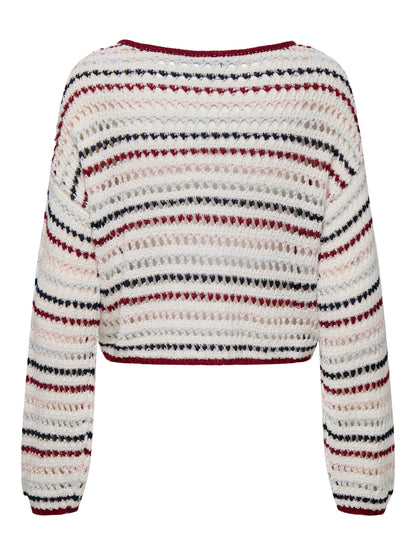 Bestseller Strickpullover Damen - Bequemer U-Boot Ausschnitt Langarm Pullover