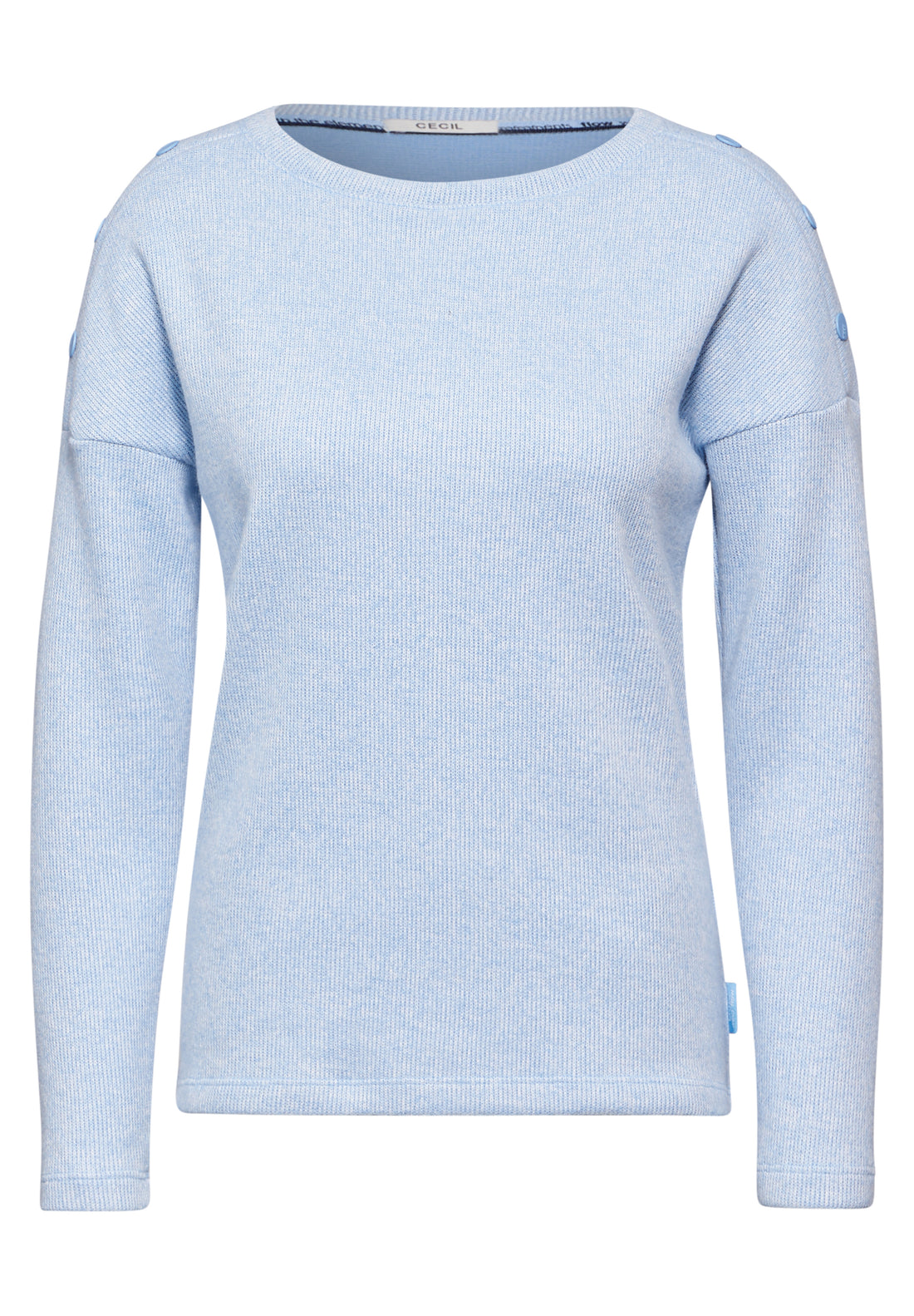 CECIL Melange Shirt mit Knöpfen Damen whisper blue