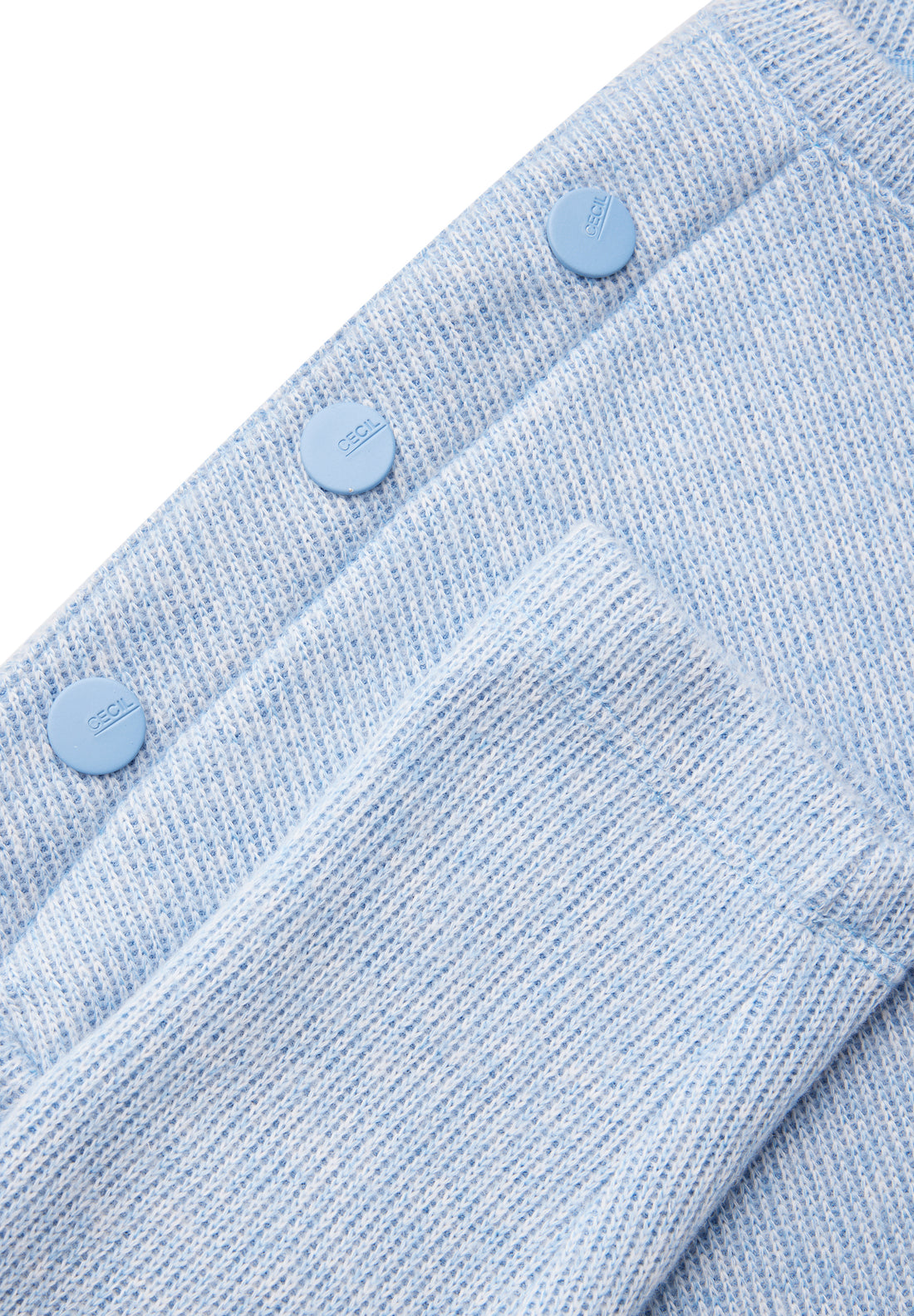 CECIL Melange Shirt mit Knöpfen Damen whisper blue
