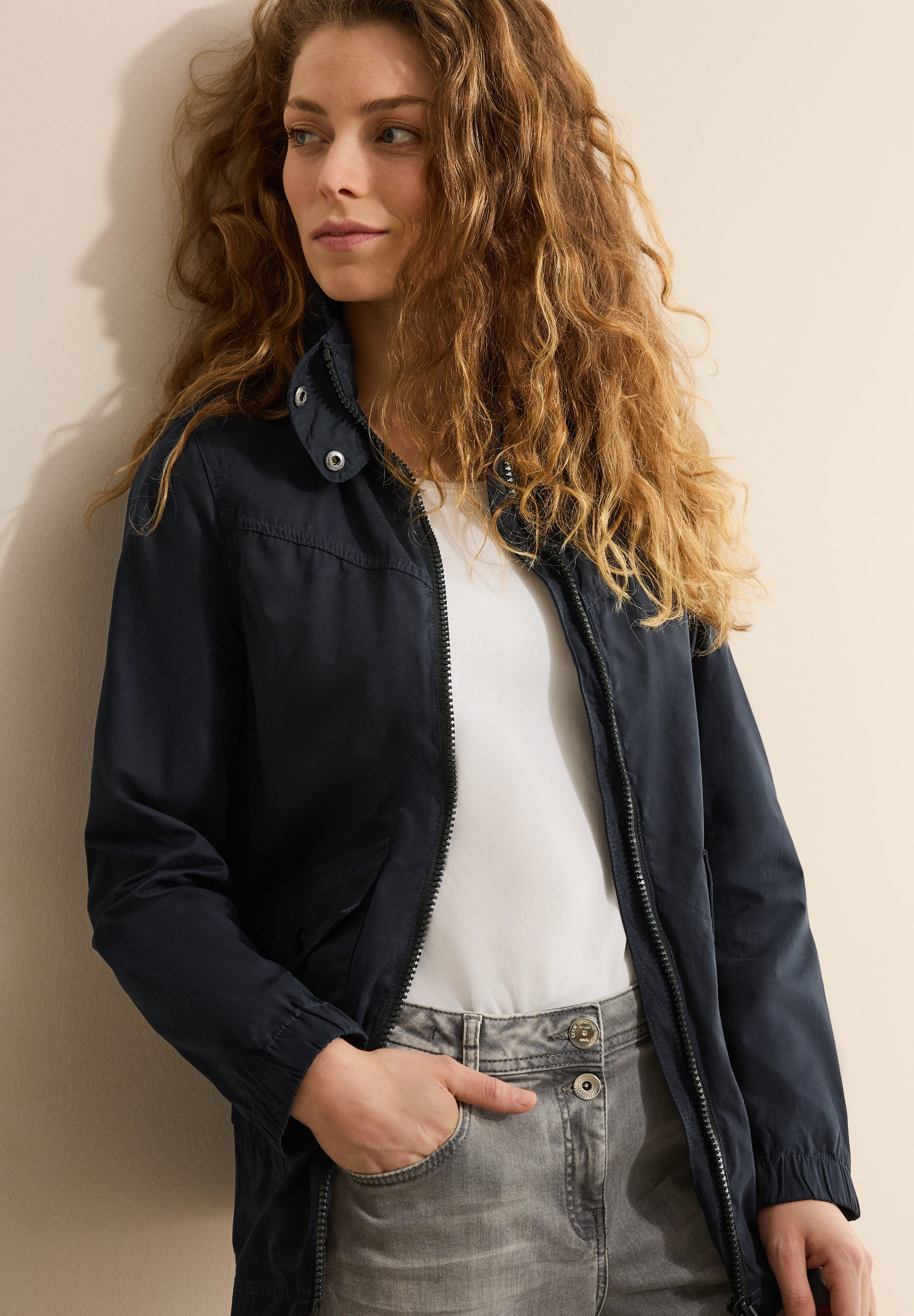 CECIL Midi Jacke Damen mit herausnehmbarer Kapuze