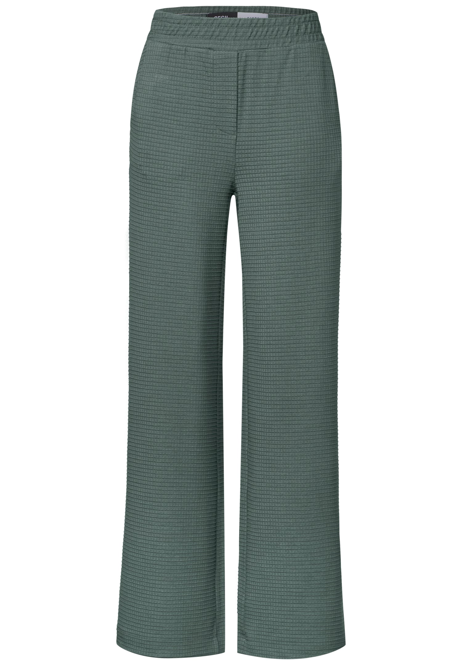 CECIL Loose Fit Damen Hose mit Wide Legs und Waffelstruktur