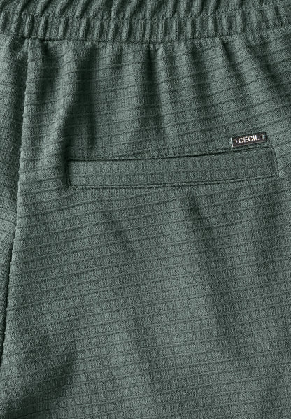CECIL Loose Fit Damen Hose mit Wide Legs und Waffelstruktur