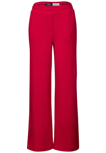 CECIL Loose Fit Damen Hose mit Wide Legs und Waffelstruktur