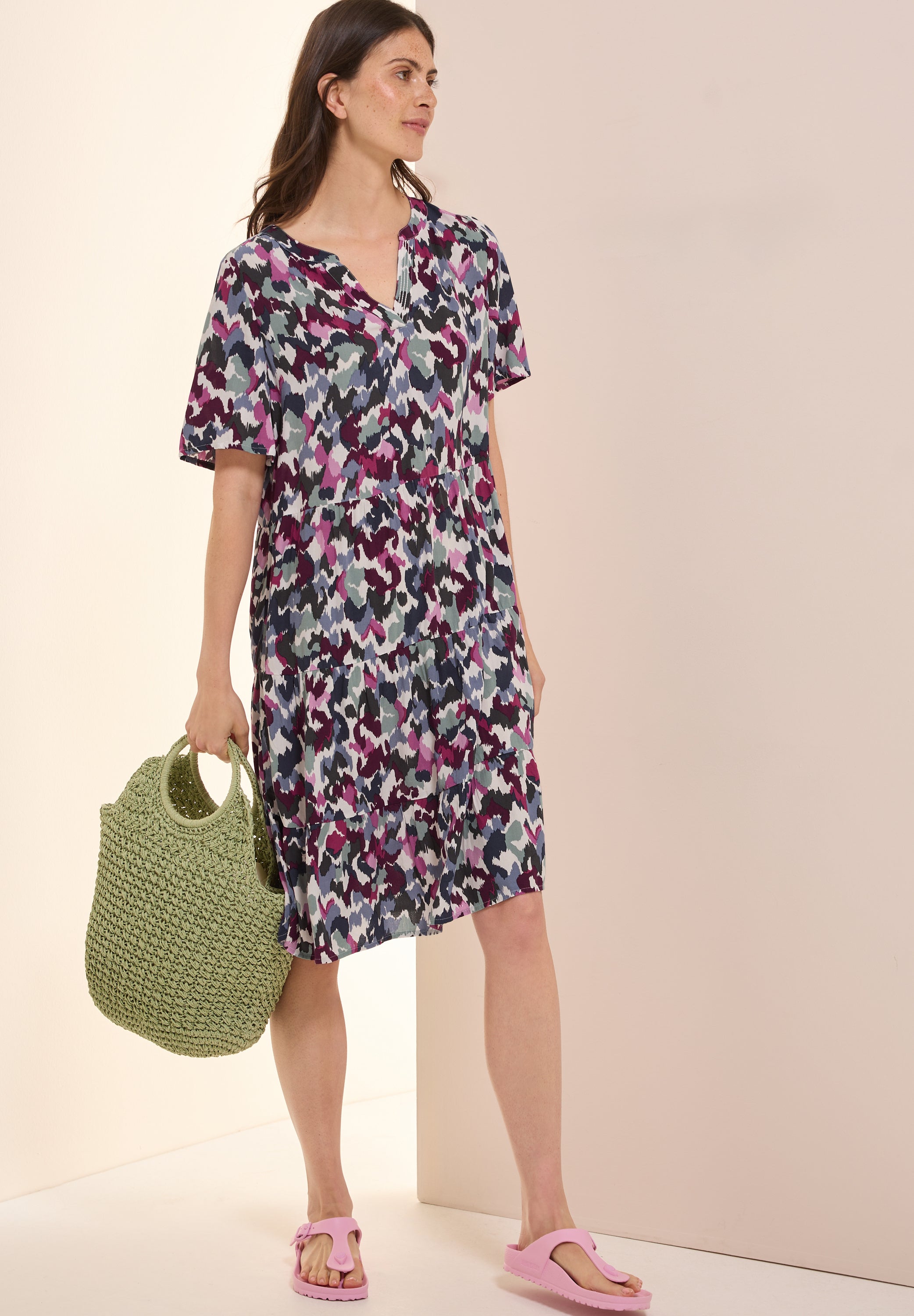 CECIL Knielanges Kleid Damen Vanilla White