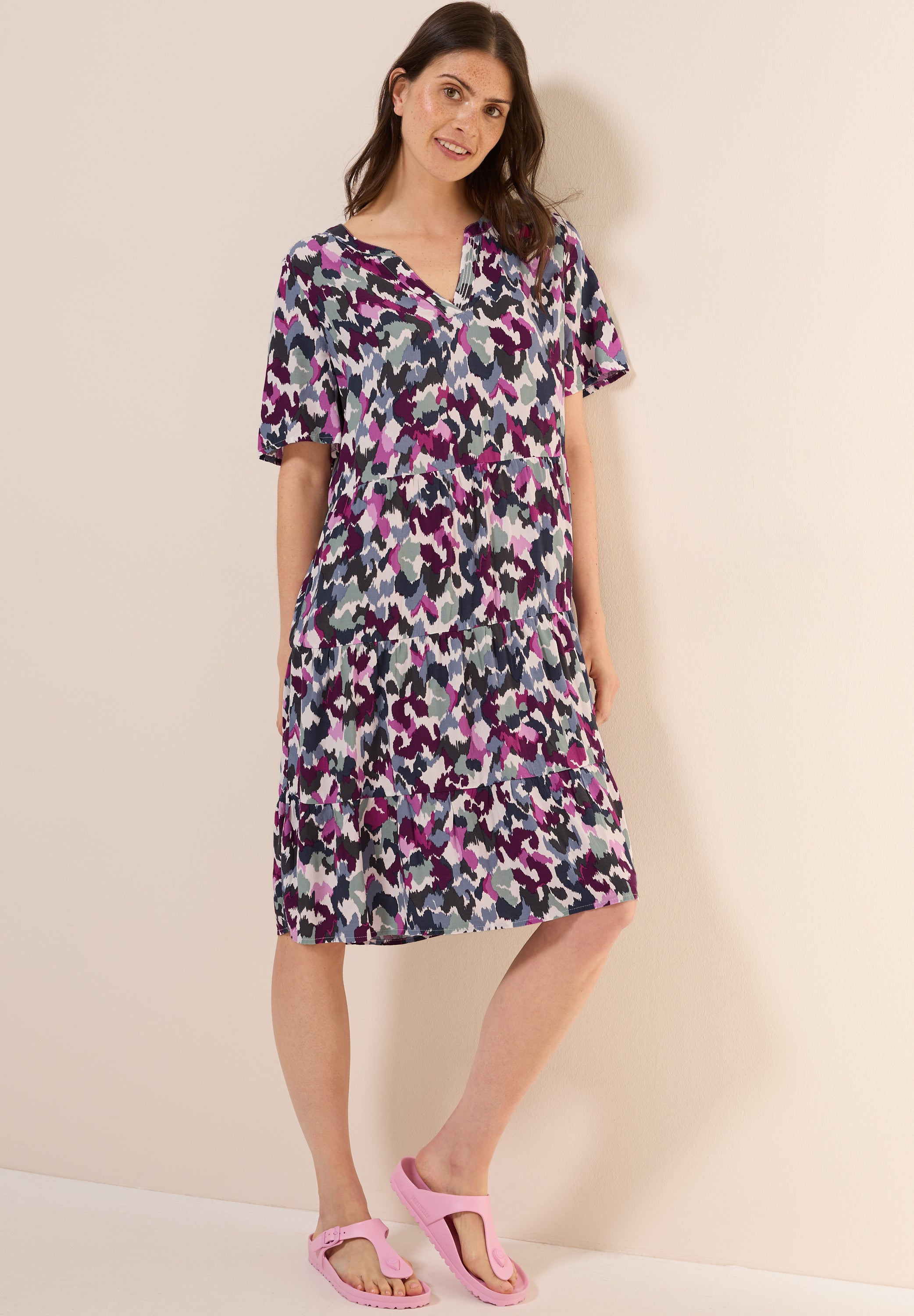CECIL Knielanges Kleid Damen Vanilla White