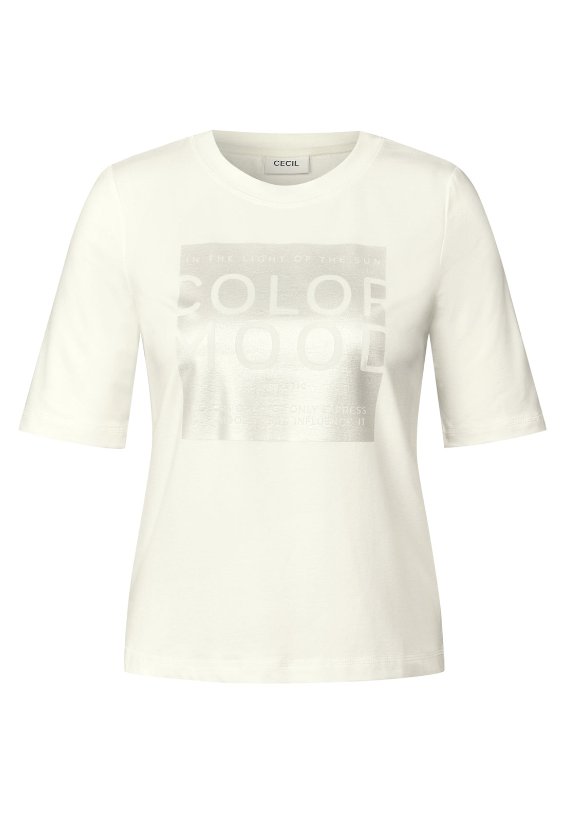 CECIL T-Shirt Damen Modalmix Folienprint