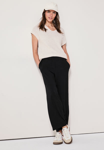 CECIL Culotte Damen High Waist Wide Leg Stretchhose
