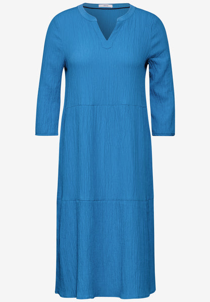 CECIL Seersucker Midikleid Damen elegante Silhouette