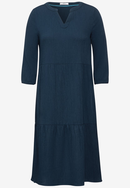 CECIL Seersucker Midikleid Damen elegante Silhouette