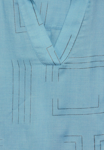 CECIL Bluse mit Folienprint Damen turquoise melange